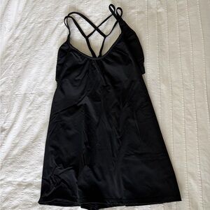 Black Athleta tank top with built in bra